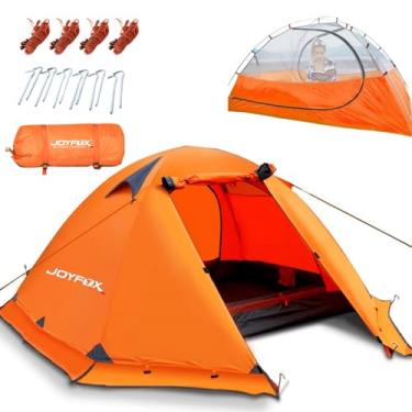 Imagem de JOYFOX Barraca de Camping 3 Pessoas RAINFLY Alumínio Ultralight Upf 50 Coluna D'água de 3000mm (Laranja claro, 3 Pessoas)