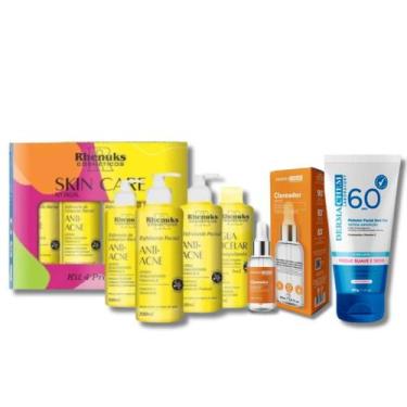Imagem de Kit Skincare Anti Acne Rhenuks, Sérum Clareador de manchas dermachem, 