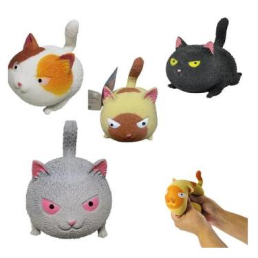 Imagem de Brinquedos Gato Grande Anti Estresse Squishy Estica Fidget - DM Toys