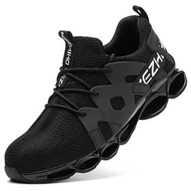 Imagem de Kezhiho Sapatos Com Biqueira De Aço Para Homens E Mulheres, Calçados De Trabalho Confortáveis, Leves, Respiráveis, Antiderrapantes, Indestrutíveis, Para Construção Civil, Calçados De Segurança Indus