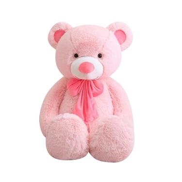 Imagem de Ursinho Gigante Rosa 90 cm – Pelúcia Extra Macia com Laço Charmoso | para Amor e Carinho"