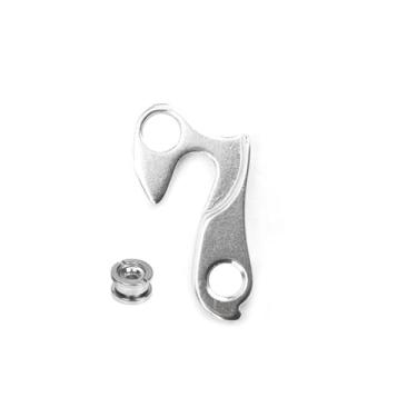 Imagem de TerchPilet Cabide de câmbio 187 – Compatível com Norco, Felt, Orange, DaBomb, KHS, Nashbar e mais – Gancho traseiro de substituição de liga de alumínio com parafusos de montagem – Prata