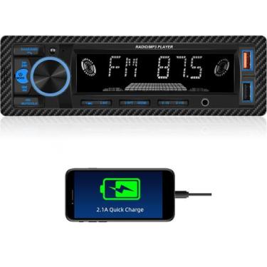 Imagem de Rádio viva-voz Bluetooth UNITOPSCI Single Din para carro