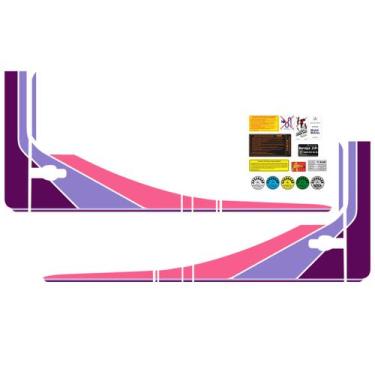 Imagem de Kit Faixa Caminhão Mercedes Benz 1113 1114 Padrão 1987 Lilás - SPORTIN