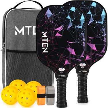 Imagem de Conjunto de pás Pickleball MTEN com superfície de fibra de vidro com b