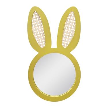 Imagem de Espelho Decorativo Infantil 61x35cm Amarelo Lebre