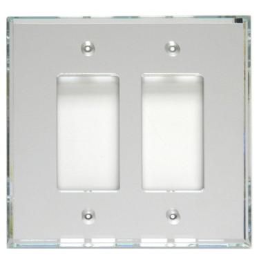 Imagem de Placa de interruptor de acrílico decorativo duplo GlassAlike