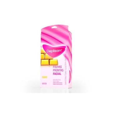 Imagem de Folhas Prontas Para Depilação Facial Depilsam Ouro 20Fls