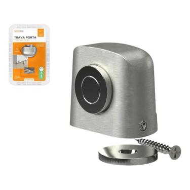 Imagem de 2X Trava Porta Magnetico Em Aço Escovado Comfortdoor