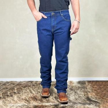 Imagem de Calca Country Carpinteira Masculina Cowboy Texana Pura Raça, Azul, 40