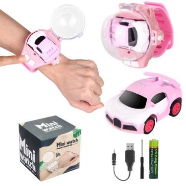 Imagem de Controle remoto Car Tomatong 2023 com luz LED para crianças rosa