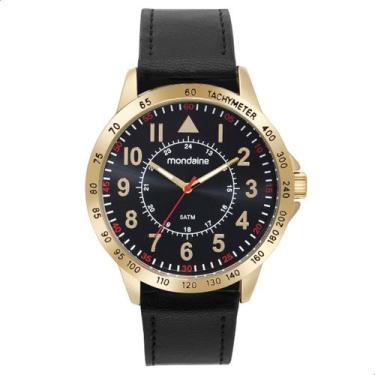 Imagem de Relógio Masculino Mondaine Casual Couro Preto 99666GPMVDH2
