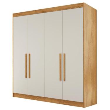Imagem de Guarda Roupas Casal 4 Portas 3 Gavetas 100% MDF Tunis - EUROPA, Madeir