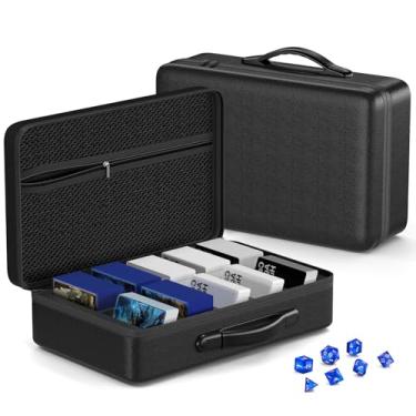 Imagem de Vitula 1200-2000 Cards Case Fits for MTG, Cards Against Humanity, Yugi-oh, Portable Card Storage Box with a Dice Set Used to Storage Trading Card or Game Card, (L,Black)