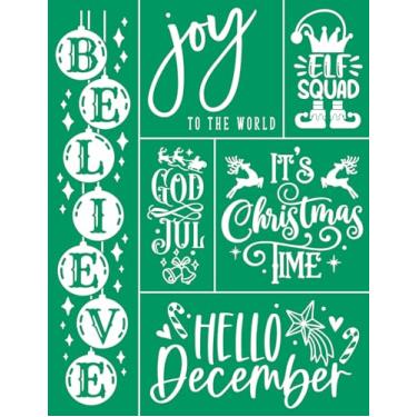 Imagem de Believe, estêncil autoadesivo de serigrafia, estêncil de impressão Joy Screen para artesanato, giz, estêncil, transferências reutilizáveis para pintura em madeira, camiseta, tecido, placa de fazenda