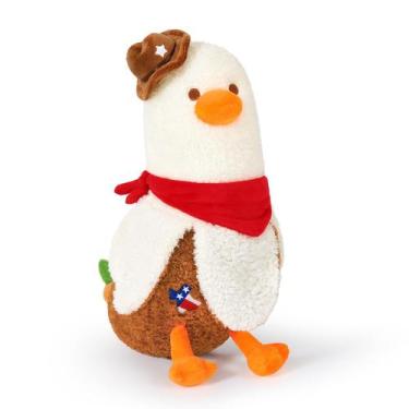 Imagem de Almofada de pelúcia PEACH CAT Banana Duck Cowboy, cachecol, 30 cm