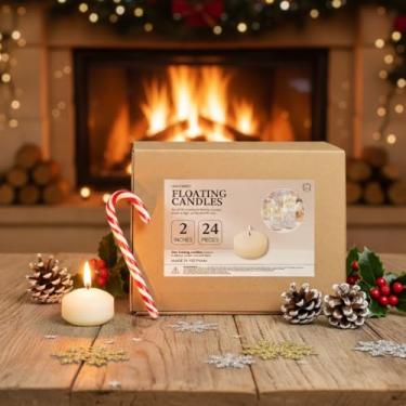 Imagem de CW Studio Velas flutuantes sem cheiro – queima por longas horas, sem fumaça – cera de parafina premium – perfeitas para casamentos, festas, spa, centros de mesa, ocasiões especiais e decoração de casa