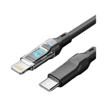 Imagem de Cabo PD Transparente De Carregamento Rápido 27W USB a Tipo-C Para Ligh