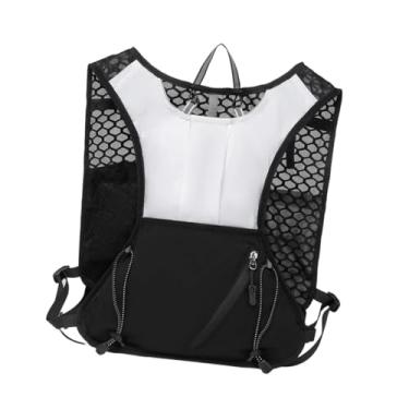 Imagem de IEUDNS Colete de Hidratação, Mochila de Corrida, Mochila de água, Mochila Multiuso para Um Dia, Mochila de Hidratação, Bolsa Esportiva para Escalada E Ciclis, Branco Preto