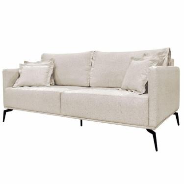 Imagem de Sofá Decorativo 2 Lugares 180cm Pés Em Aço Stagno Pérola
