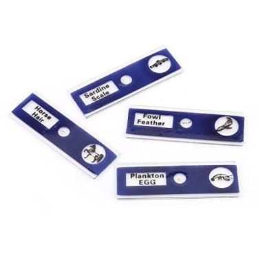 Imagem de Generic Corrediças de Microscópio Em Branco, Tipo Profissional de Plástico de Corrediças de Lanterna Mágica Etiquetas Coloridas para a Escola para Aprender (Azul)