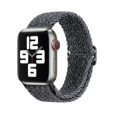 Imagem de Pulseira Ajustável De Elástico Trançado Para Apple Watch 45mm 49mm 44m