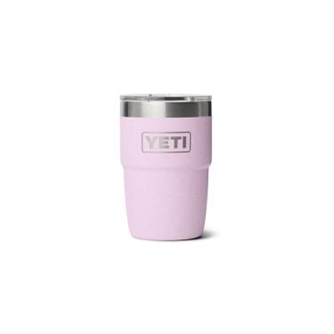 Imagem de YETI Rambler Caneca de café isolada de 227 g com tampa - Copo empilhável com isolamento a vácuo de parede dupla - Forro de cerâmica DuraSip - Design amigável para baristas - Aço inoxidável - Seguro
