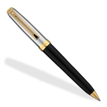 Imagem de Sheaffer Caneta esferográfica Prelude Black Onyx Lacquer com tampa de paládio perseguido e acabamento banhado a ouro 22KT