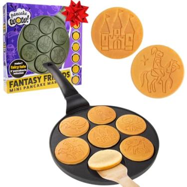 Imagem de Mini Panquecas Fantasy Friends – Faça 7 Flapjacks exclusivos com um Castelo de Princesa Príncipe Fada e mais, Chapa Antiaderente para Café da Manhã Magic & Limpeza Fácil – Presente