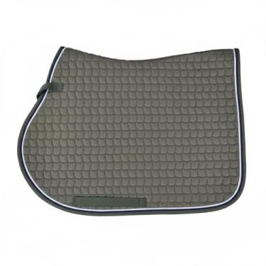 Imagem de TGW RIDING Almofada de sela de cavalo inglês premium, design quadrado acolchoado, disponível em rosa, verde menta e vermelho, etc., multiuso com alças de circunferência (verde caçador)