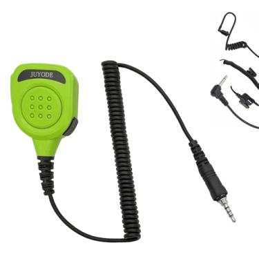 Imagem de JUYODE Microfone remoto de lapela de ombro VX-6R de 3,5 mm para rádio Yaesu Vertex VX-6 VX-7R VX-170 FT-270 HT Standard Horizon HX210 HX270 HX400 HX750S HX870 HX890 (129-verde)