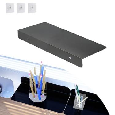 Imagem de Placa de extensão de lacuna de metal para geladeira de cozinha, divisória lateral de geladeira, capas de lacuna entre bancada e paredes, sem broca (preto, 30 x 15 cm)