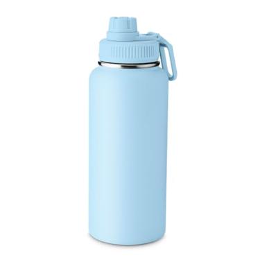 Imagem de Garrafa Térmica, 960ml, Design Funcional, Multiuso, Ideal para Trabalho, Estudo e Viagens, Azul