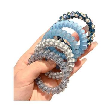 Imagem de Conjunto De Laços De Cabelo Trançados Coloridos Em Forma De Fio De Tel