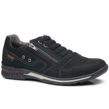 Imagem de Sapatênis Pegada Masculino em Couro - Marinho/Bordo-Masculino