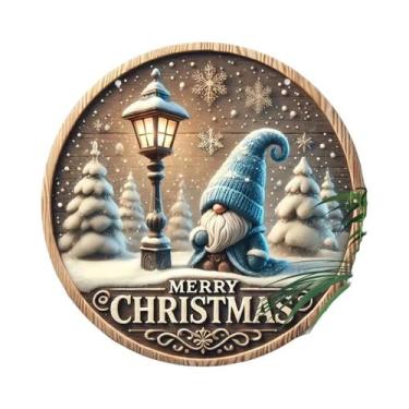 Imagem de Sinal De Madeira Do Feliz Natal, Decorações Penduradas, 1Pc - NONE, Az