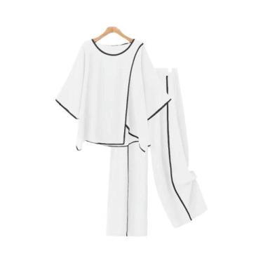 Imagem de Conjunto De Moda Casual Para Mulheres plus Size, Top Solto E Confortáv