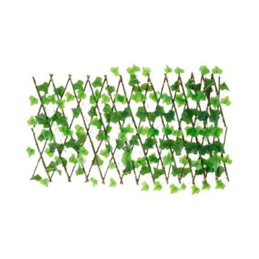 Imagem de Cerca Telescópica De Hera Artificial Com Folhas Verdes Para Decoração 
