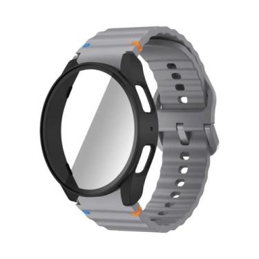 Imagem de Pulseira De Silicone Para Relógio Samsung 40mm 44mm Com Protetor De Te