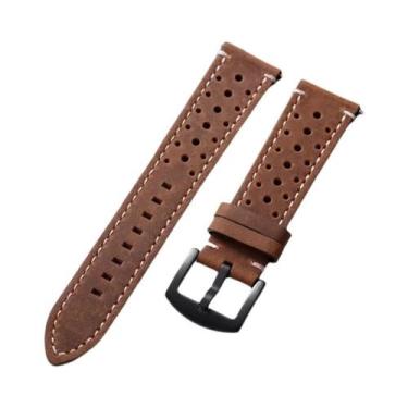 Imagem de Pulseira De Couro Respirável Unissex Para Relógio Seiko Omega Sport, P