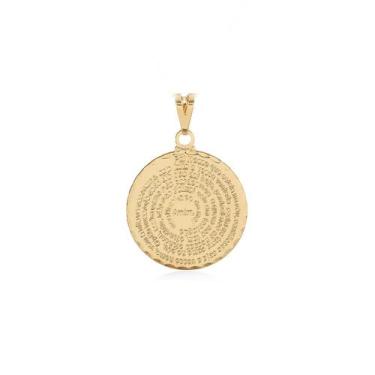 Imagem de Pingente Banhado a Ouro 18K Medalha Pai Nosso 25mm - JA Jóias