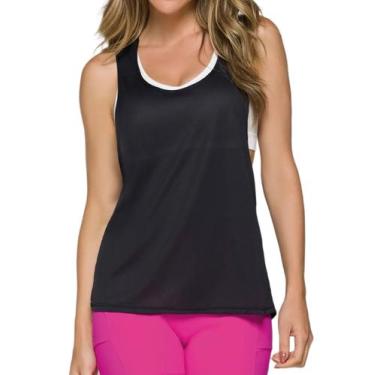 Imagem de Regata Cavada Selene Sport 20855.001 Feminina Dry Fit Poliamida T. P/G