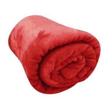 Imagem de Manta Flannel Casal 1,80x2,20m Lisa Jolitex Várias Cores, Vermelho, Ca
