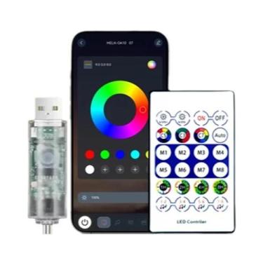 Imagem de Luzes De Fada RGBIC Bluetooth USB WS2812B LED Para Decoração De Festas