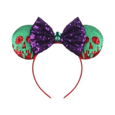 Imagem de Tiara De Orelhas De Rato Para Mulheres Com Lantejoulas E Laço, Acessór
