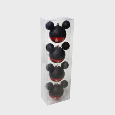 Imagem de Bola Decorativa Disney Mickey Vm/pt Desenho Botao C/8cm C/4