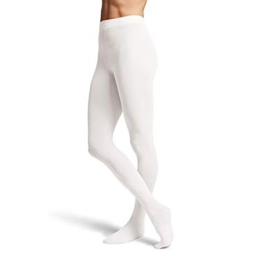 Imagem de Meia-calça feminina com contorno e pés macios Bloch Dance, Branco, Child-Medium
