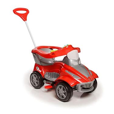 Imagem de Carrinho Infantil de Pedal ou Passeio Com Empurrador, Road Vermelho, Calesita