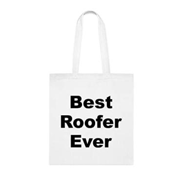 Imagem de Bolsa Tote Roofer, Best Roofer Ever Tote Bag, Roofer Presente, Presente para Telhadeira, Bolsa de Ombro para Telhadeira, Bolsas Reutilizáveis para Telhadeiras, Ideia de Presente para