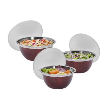 Imagem de Conjunto 3 Peças German Bowl Vermelho Hauskraft